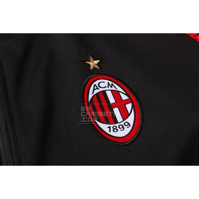 Chandal de Sudadera del AC Milan 20-21 Negro - Haga un click en la imagen para cerrar
